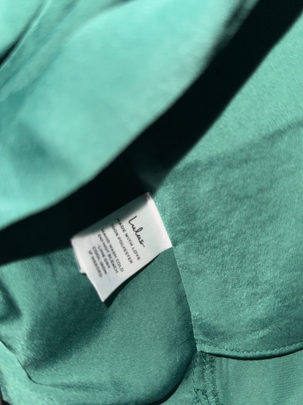 Lulus Green V-Neck Satin Tie Back Cami Tank Top XL - Picture 6 of 6